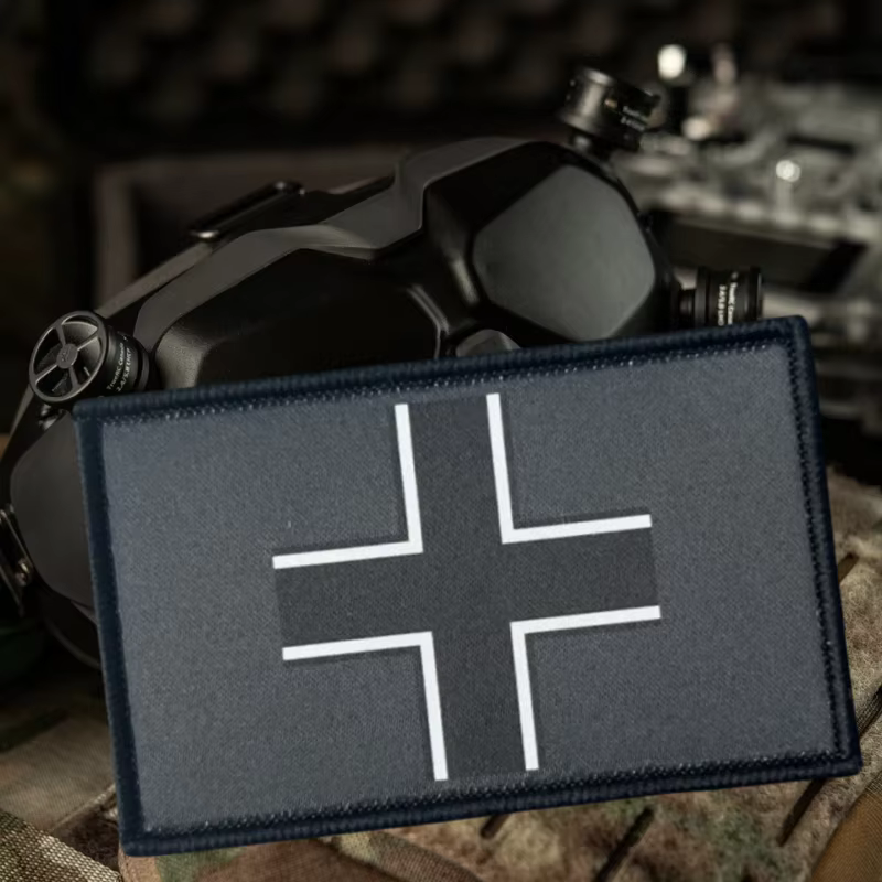 Parche táctico bandera cruzada con velcro gancho y bucle para chaleco - imagen 5
