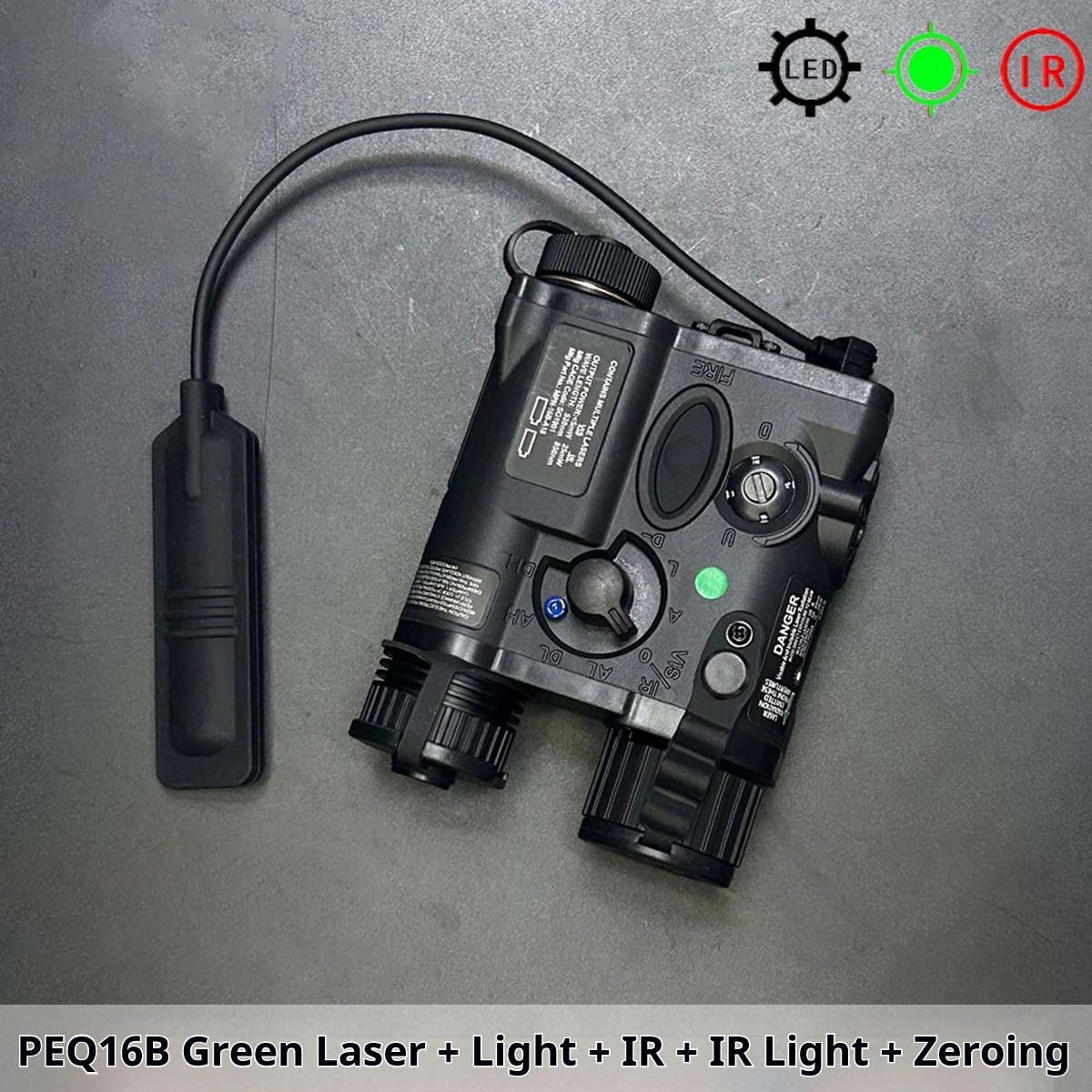 PEQ16B puntero láser táctico IR rojo y verde exterior M300 M600 - imagen 4