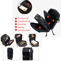 Riñonera táctica MOLLE de camuflaje para exterior y viaje