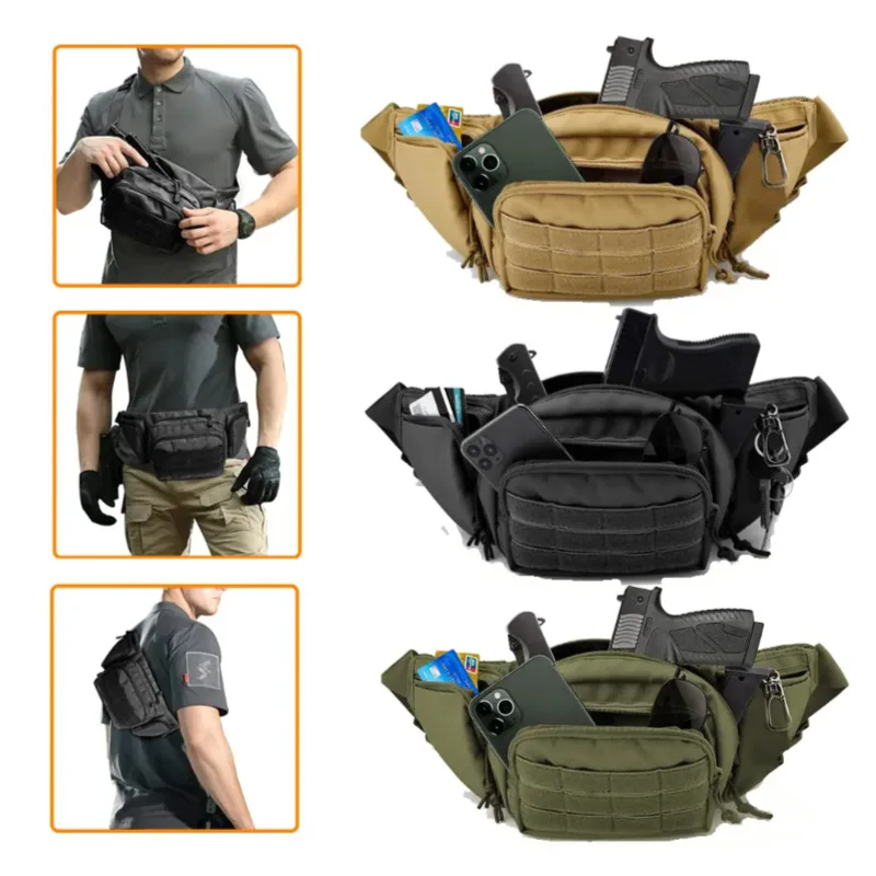 Riñonera táctica Molle de nailon hombre tipo cinturón EDC para móvil - imagen 5