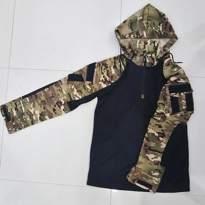 Camiseta táctica camuflaje con capucha hombre resistente - imagen 5