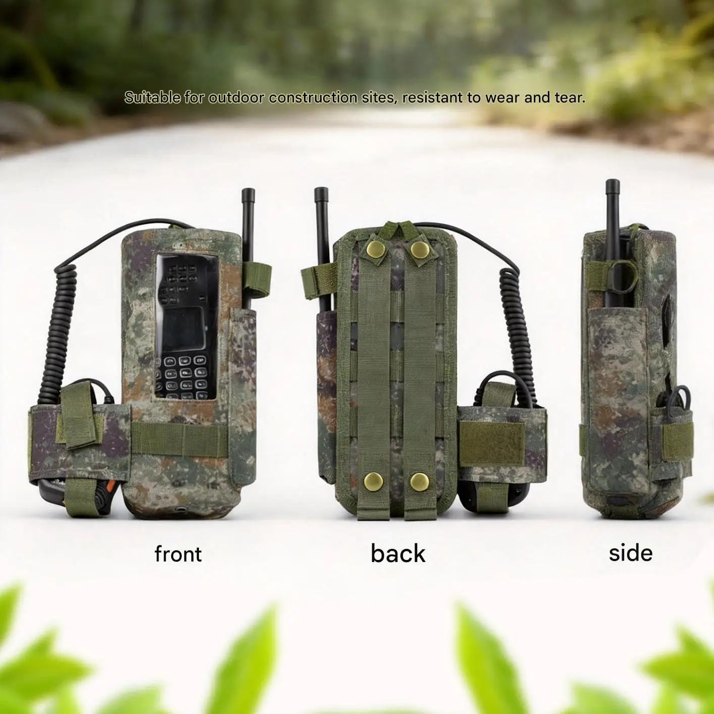 Bolsa táctica MOLLE universal para radio walkie talkie cinturón EDC - imagen 3