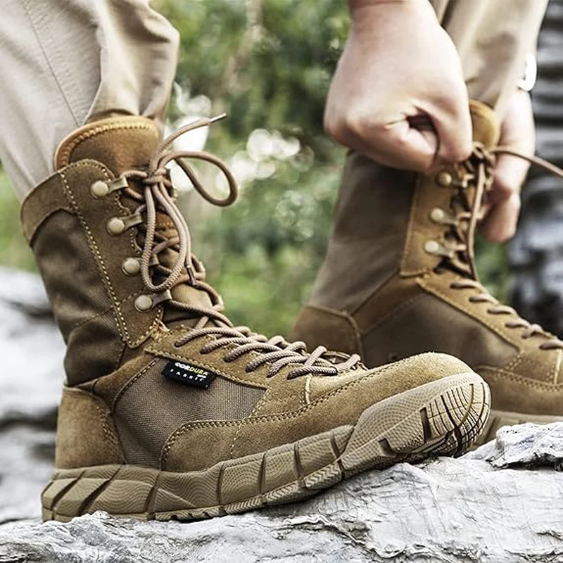 YEVHEV Botas tácticas coyote ligeras para senderismo y trabajo - imagen 5