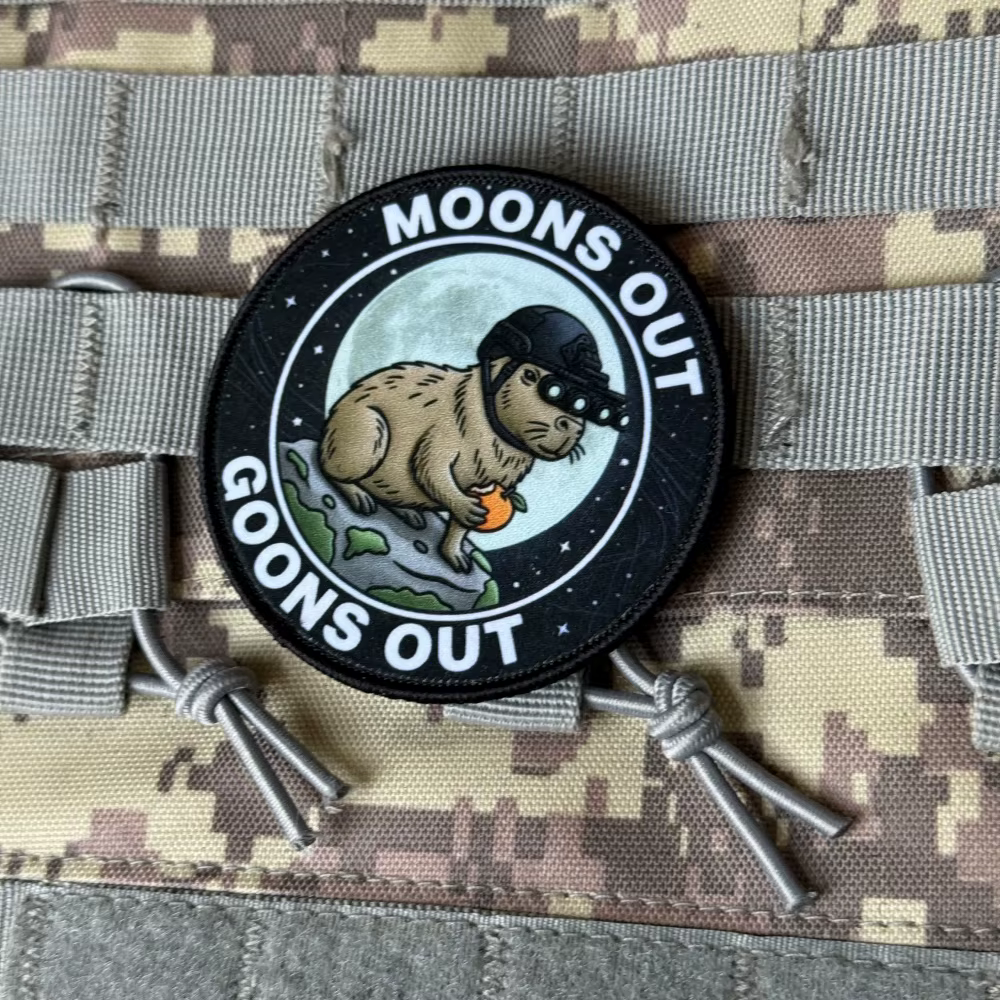 Parche táctico capibara con velcro gancho y bucle para mochilas - imagen 4