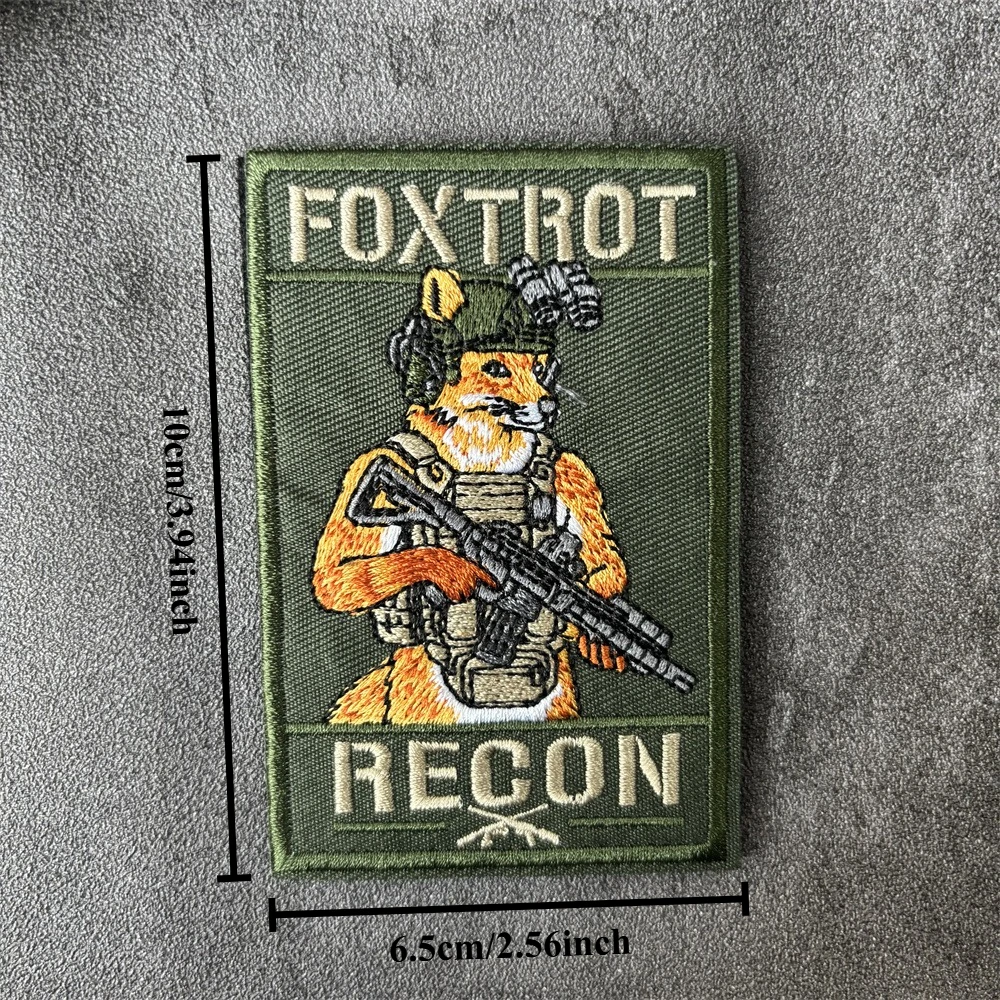 Fox Trot Recon parche táctico bordado de velcro para mochila - imagen 5