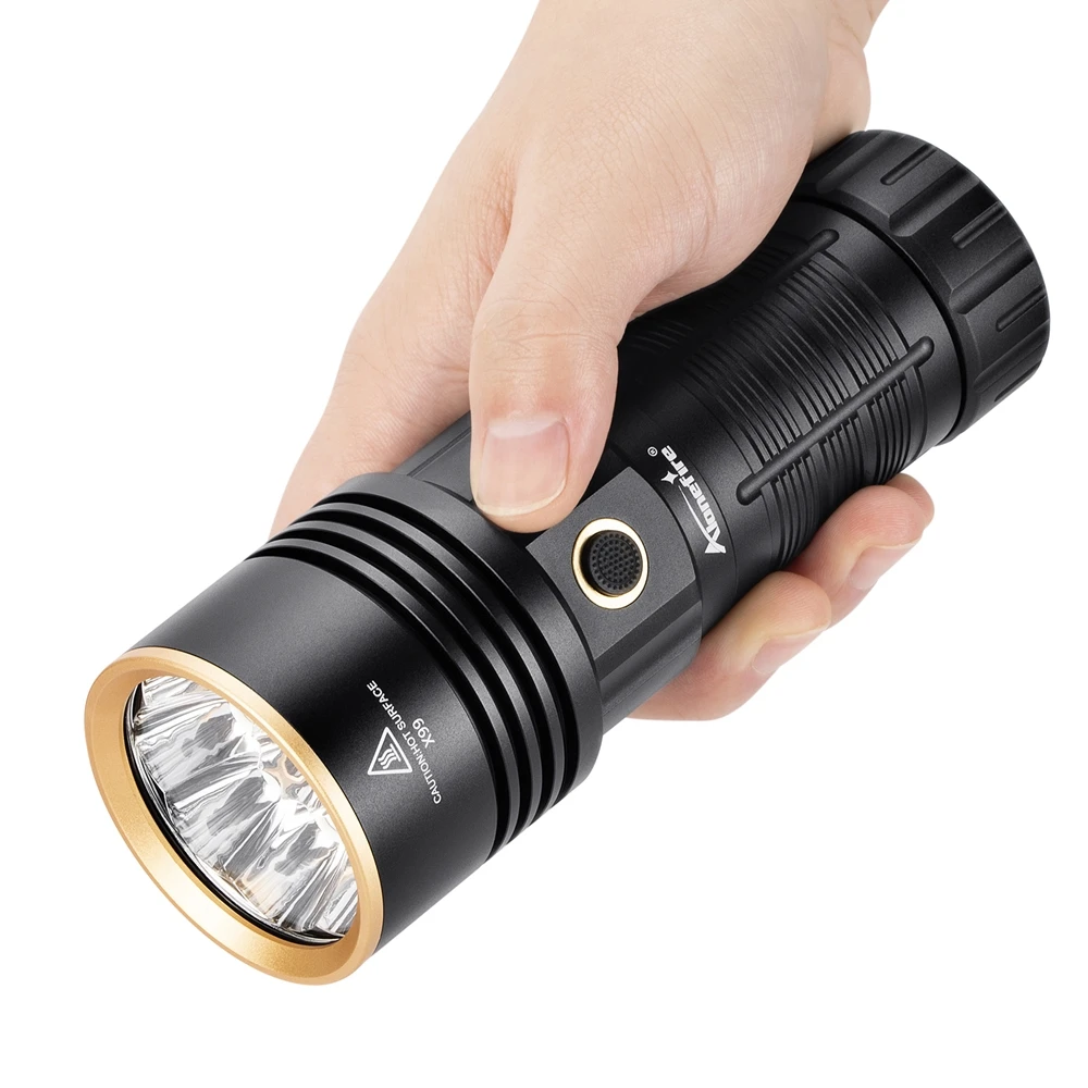 Linterna táctica LED recargable USB con pantalla LCD, alta potencia - imagen 2
