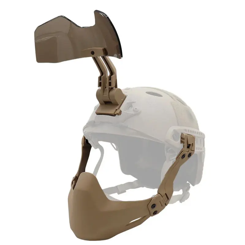 Casco táctico plegable universal con máscara de media cara y gafas - imagen 4