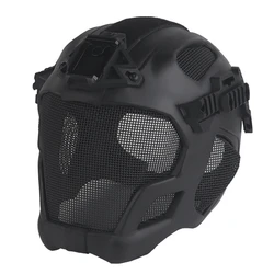 Máscara Táctica de Protección Facial de Malla de Acero