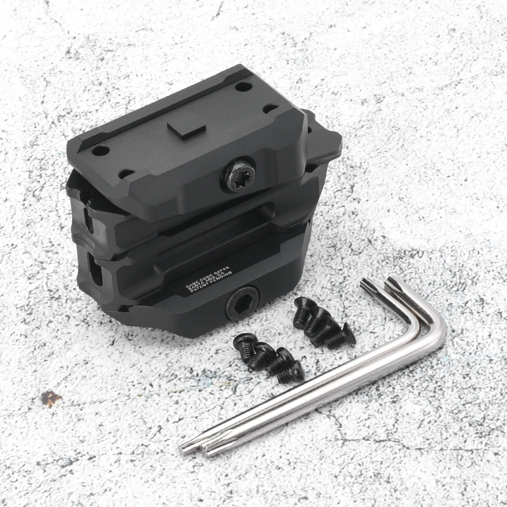 Soporte óptico variable en acabado negro sobre carril