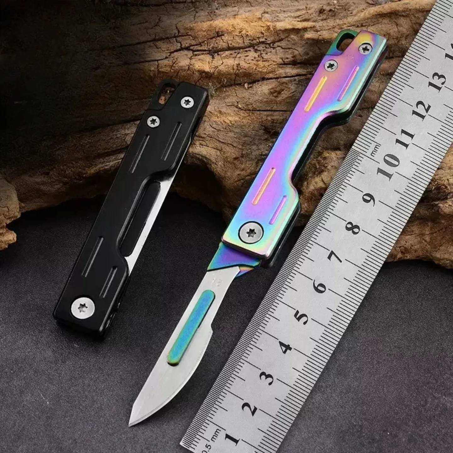 Cuchillo EDC de acero inoxidable con hojas reemplazables - imagen 3