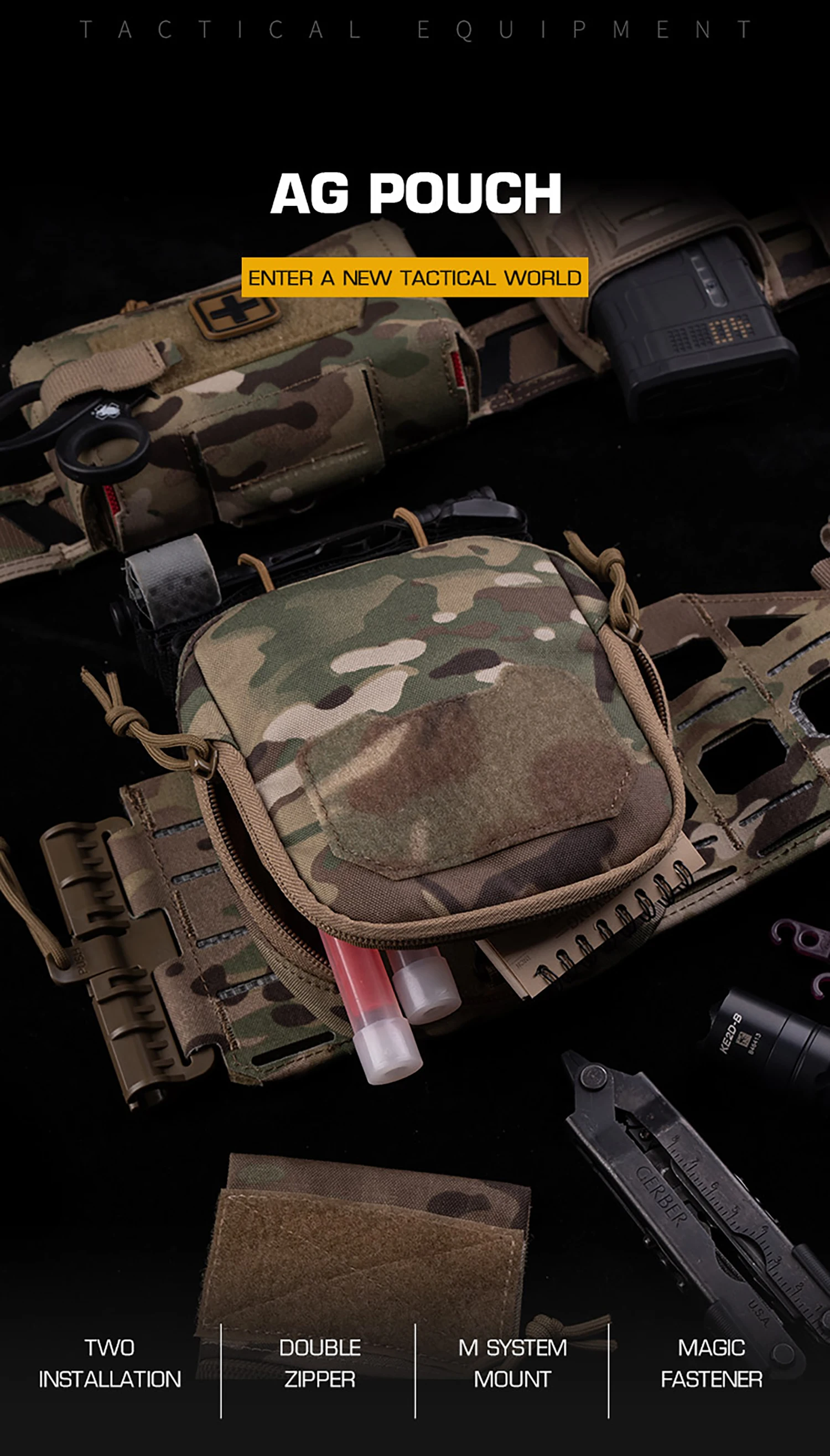 Bolsa utilitaria con sistema de anclaje MOLLE