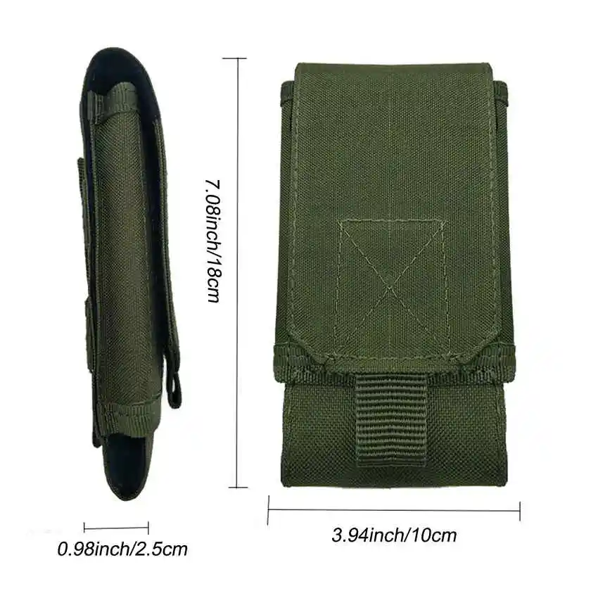 Funda táctica para teléfono nailon EDC camuflaje caza mochila