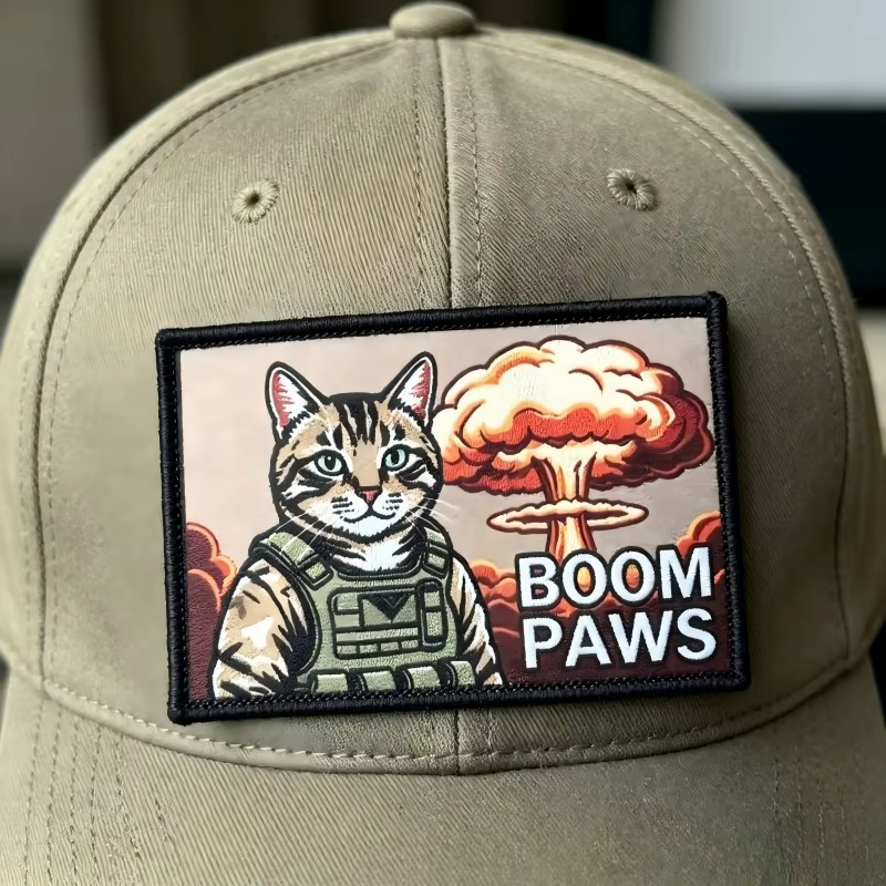 Parche táctico gato con gancho y bucle para mochila, chaleco - imagen 5