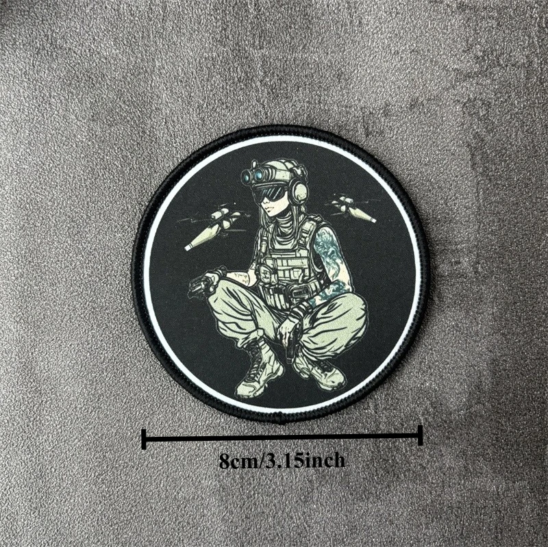 Parche táctico militar con insignia de chica para ropa y mochila - imagen 5