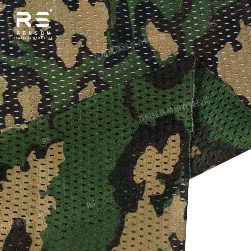 Tela de camuflaje tipo malla táctica tejido tricot para chaleco - imagen 4