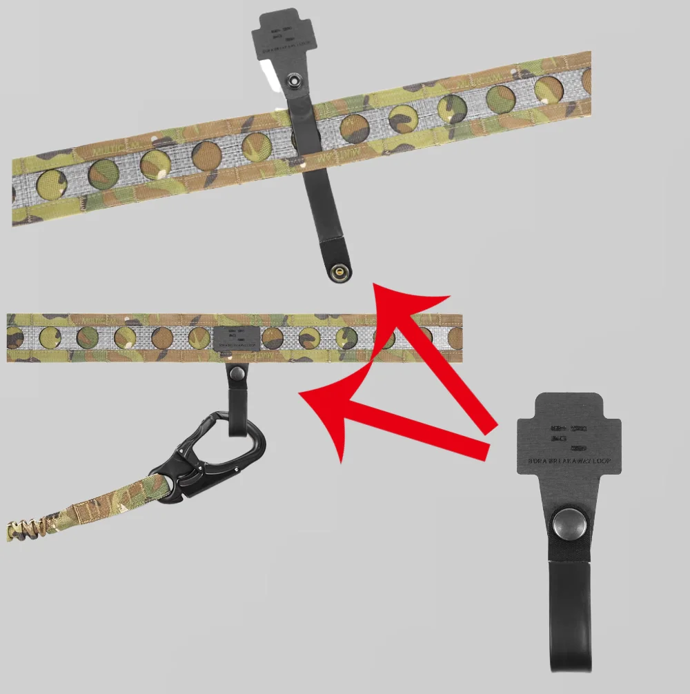 FE RRO Stijl cuerda de seguridad táctica con anilla para caza - imagen 3