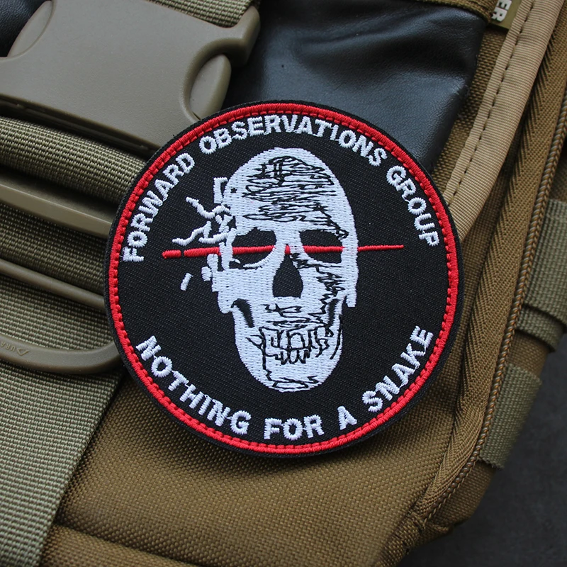 Forward Nothing Parche bordado táctico calavera de serpiente para ropa - imagen 2