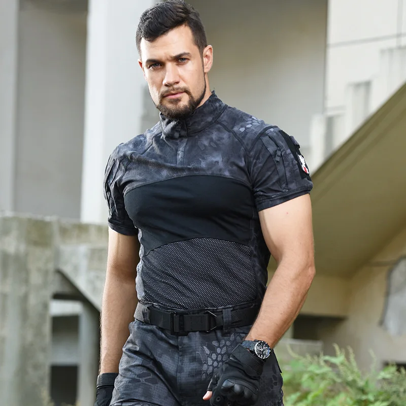 Camisa táctica manga corta camuflaje transpirable verano - imagen 2