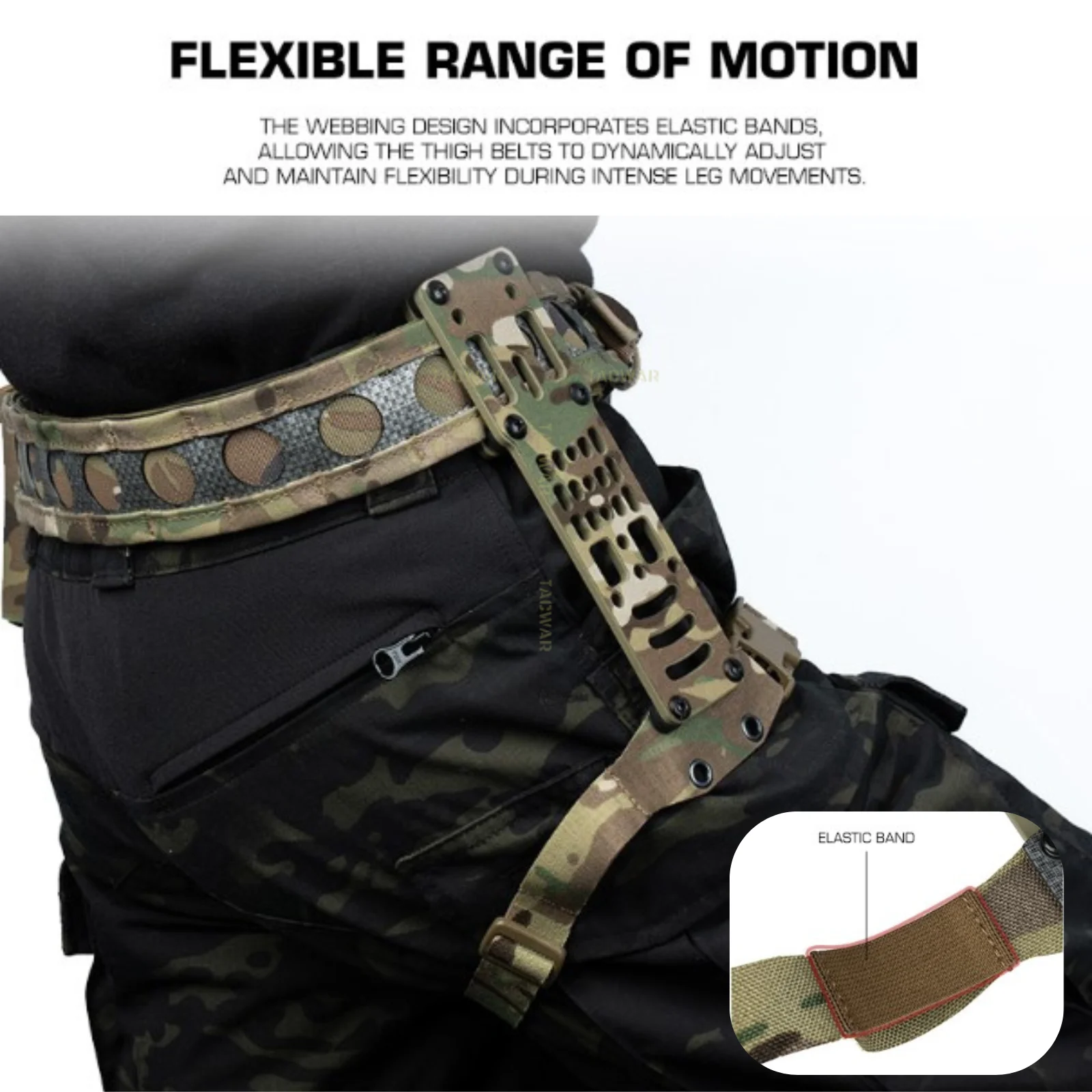 Adaptador táctico modular QLS para funda de pistola correa muslo caza - imagen 4
