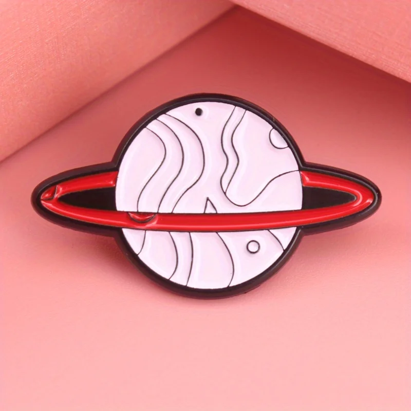 Pin esmaltado espacial minimalista planeta rojo – Para STEM educación - imagen 5