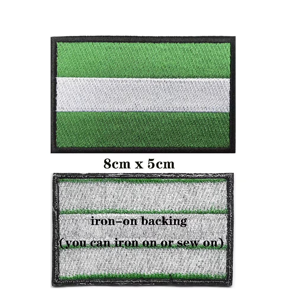 Brazalete bordado bandera Andalucía – Parche tela militar velcro - imagen 3