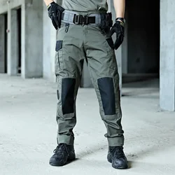 Pantalones tácticos militares de carga impermeables hombre