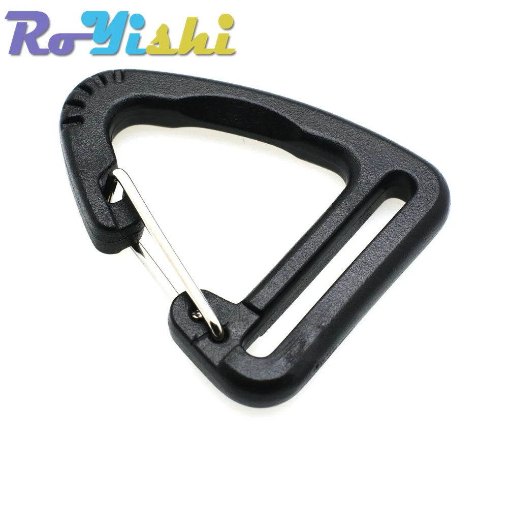 Gancho mosquetón plástico 25mm para mochila y llavero táctico - imagen 2