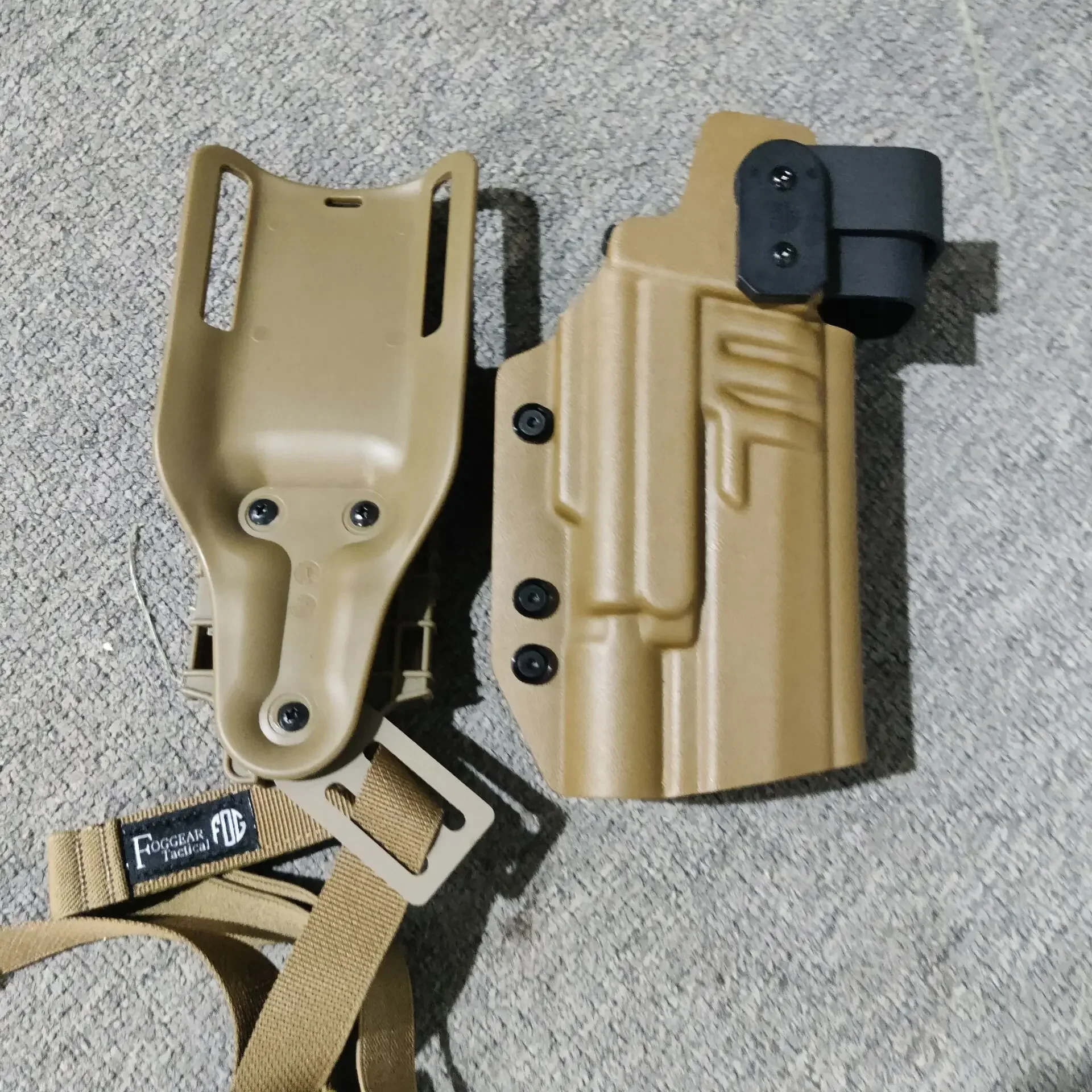 Funda táctica de extracción rápida Airsoft con sistema QLS anticaída - imagen 3