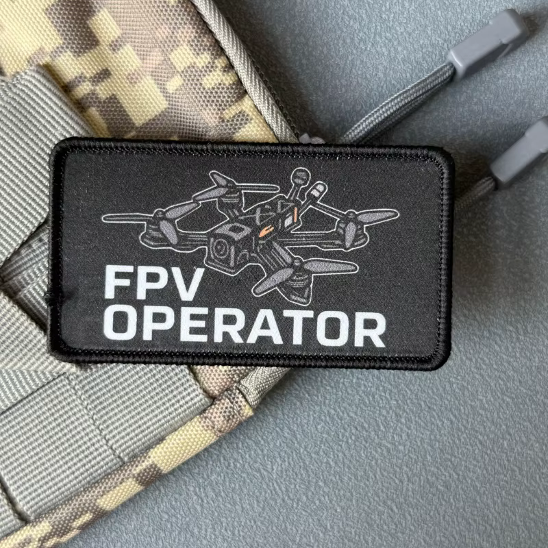 Parche táctico operador FPV con velcro para mochila - imagen 3