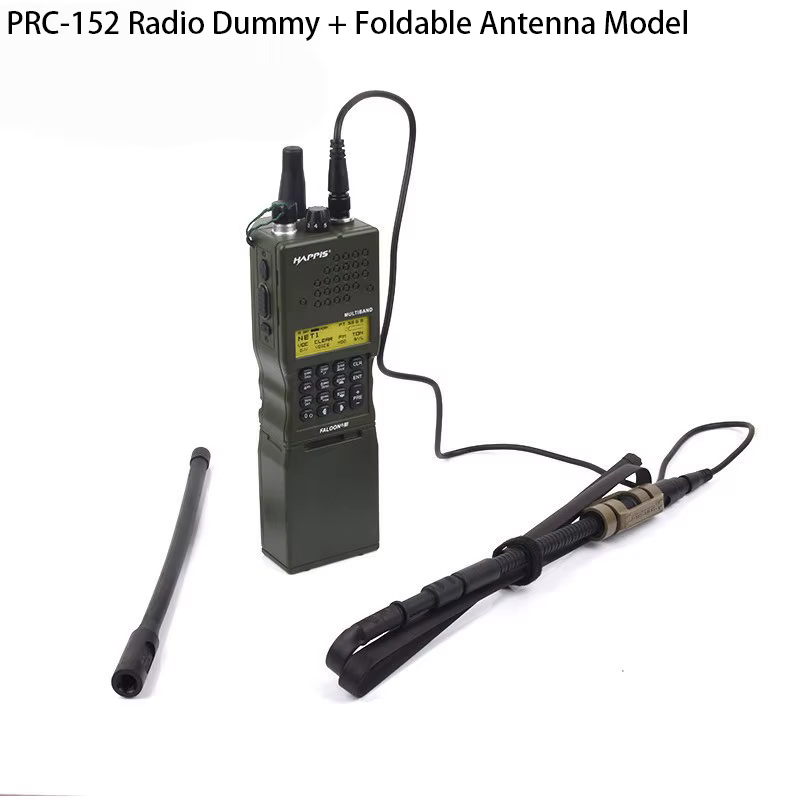 Radio táctica Softair con funda y kit de antena PRC