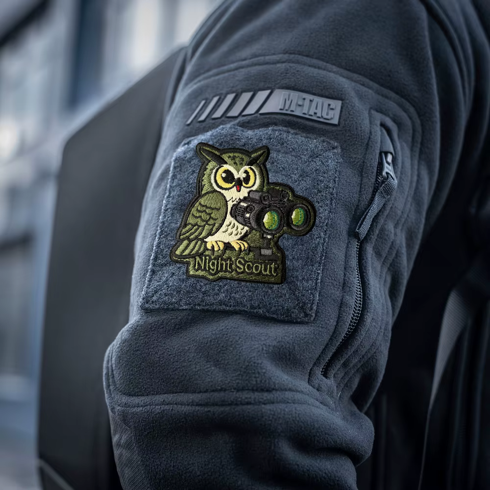 Night Scout parche táctico moral bordado con humor gancho y bucle
