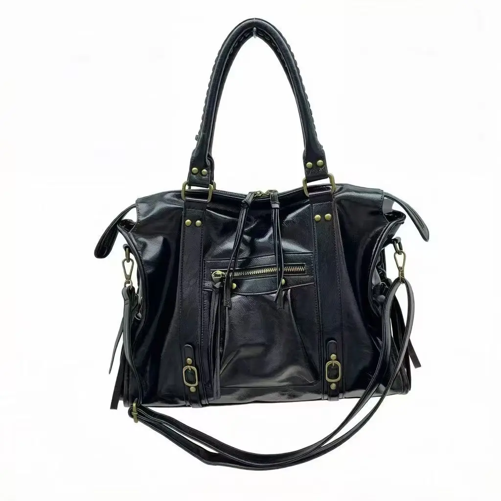 Bolso de cuero vintage gran capacidad para ciudad y motocicleta - imagen 5