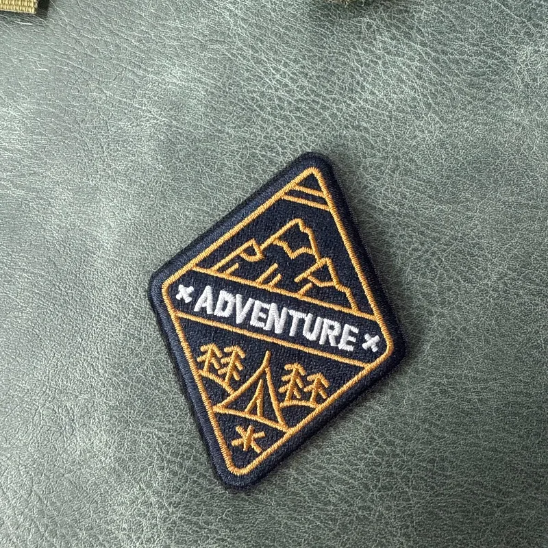 Parche bordado montaña tienda diamante gancho y bucle velcro