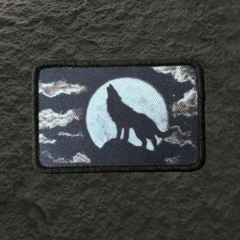 Parche adhesivo lobo solitario para chaleco o mochila táctica - imagen 4