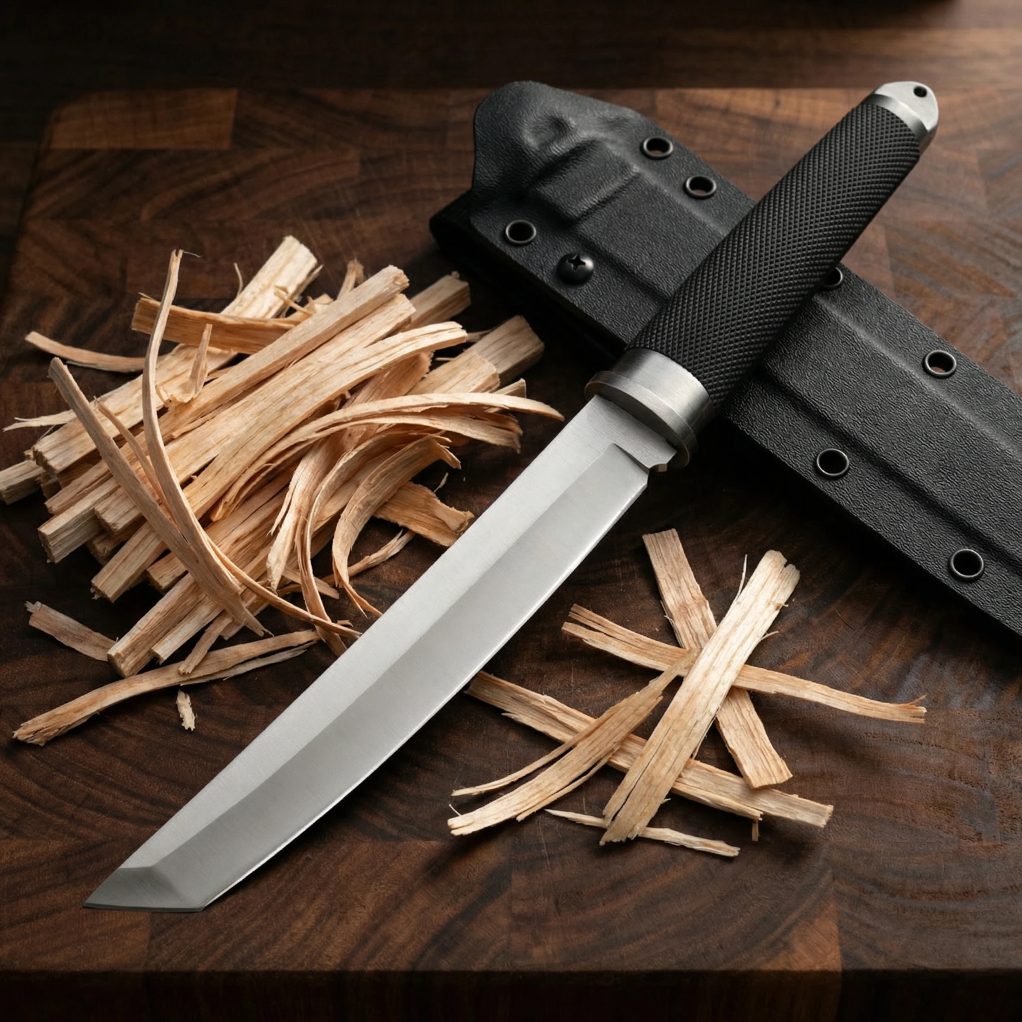 Cuchillo fijo acero para exteriores y emergencias de camping - imagen 2