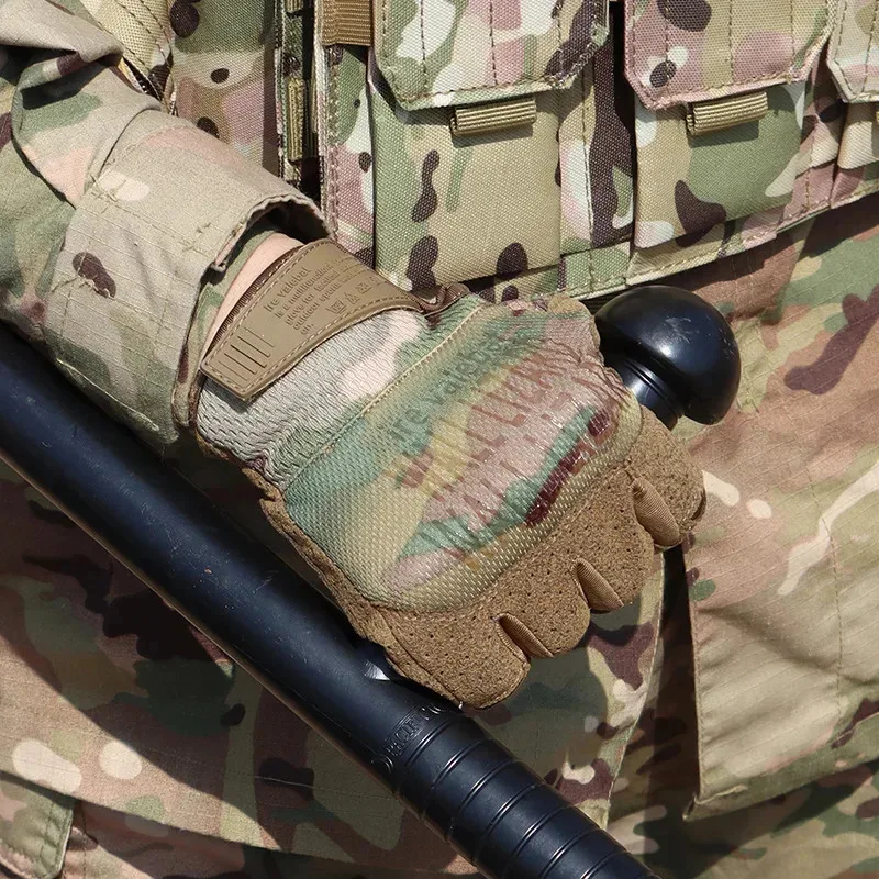 Guantes tácticos pantalla táctil antideslizantes dedos completos moto - imagen 3