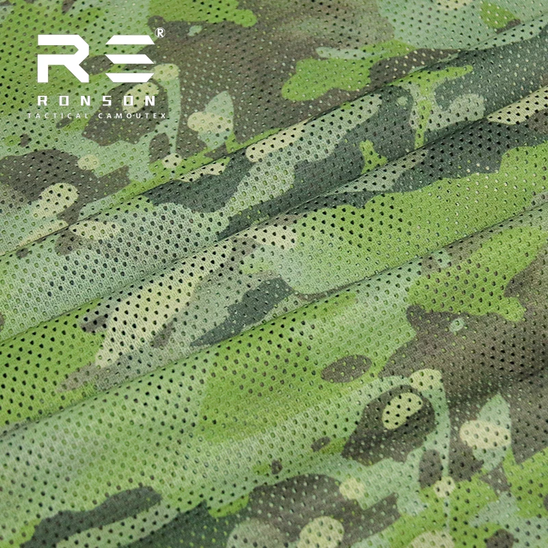 Tela camuflaje malla tejido punto táctico para estampado - imagen 3