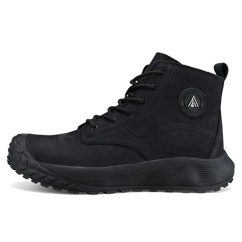 HUMTTO Botas de senderismo impermeables de cuero para invierno