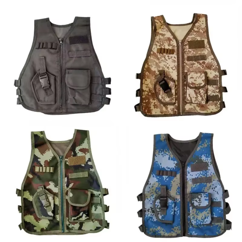 Chaleco táctico infantil camuflaje ajustable para CS y al aire libre - imagen 5