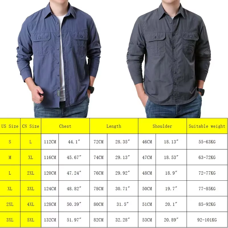 Camisa de manga larga transpirable para hombre