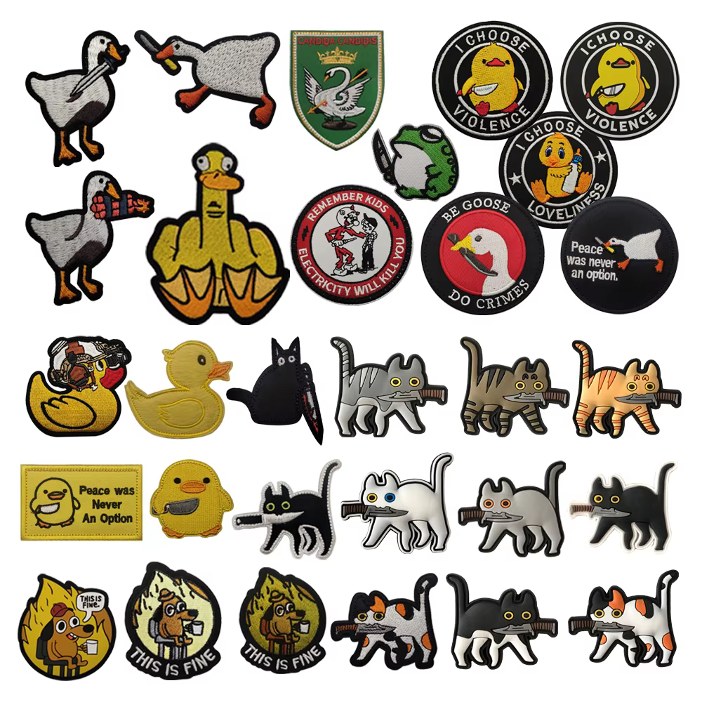 Brazalete táctico bordado pato – insignia MOLLE para caza