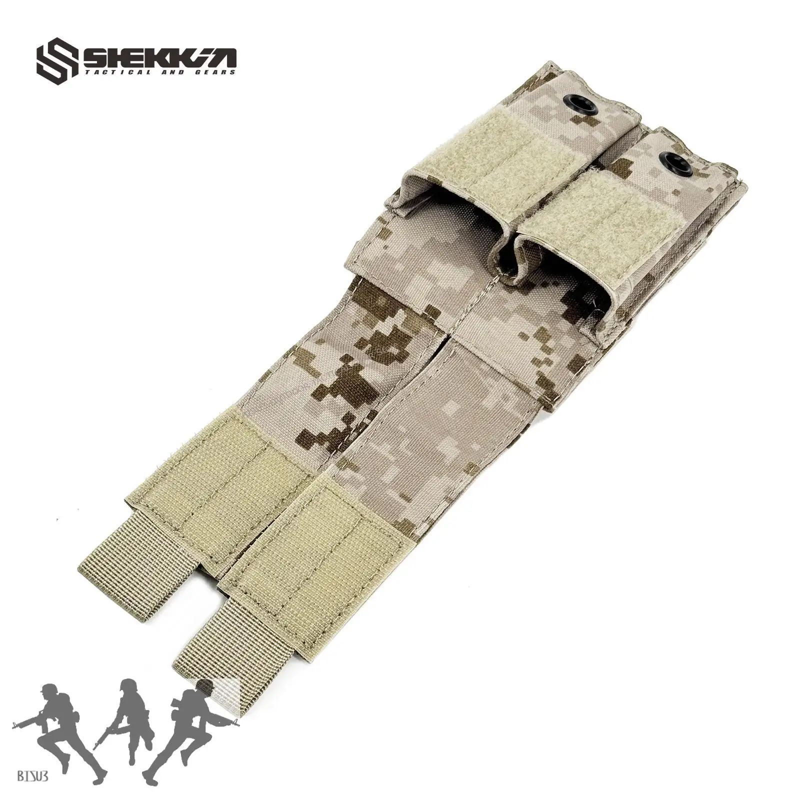 DG bolsa táctica AOR1 para cargadores pistola simple doble - imagen 5