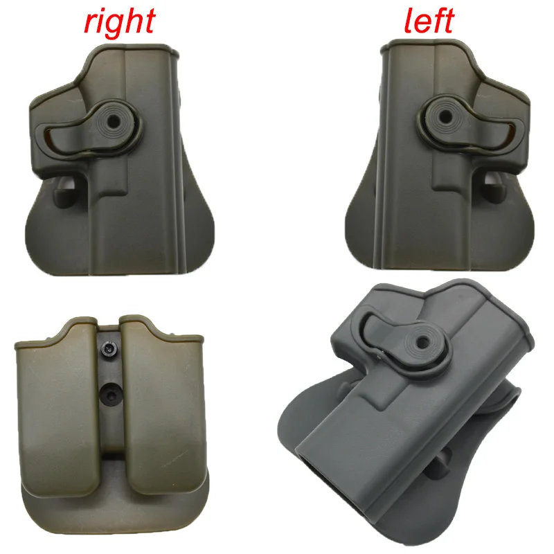 Funda táctica para Glock 17 Gen 1-4 con retención y portacargador
