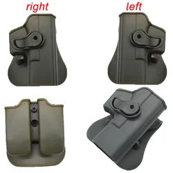 Funda táctica para Glock 17 Gen 1-4 con retención y portacargador