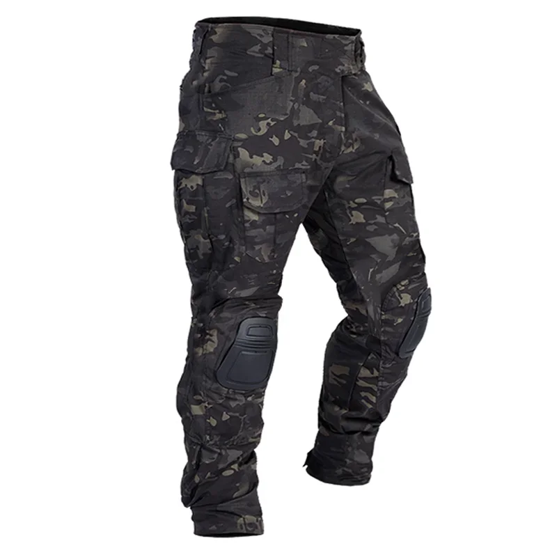 Pantalones tácticos cargo Multicam transpirable con rodilleras - imagen 2