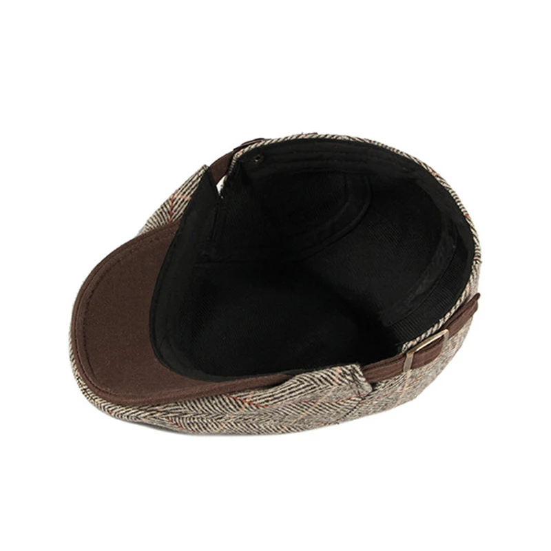 Gorra plana cabbie herringbone ajustable – Otoño unisex - imagen 5