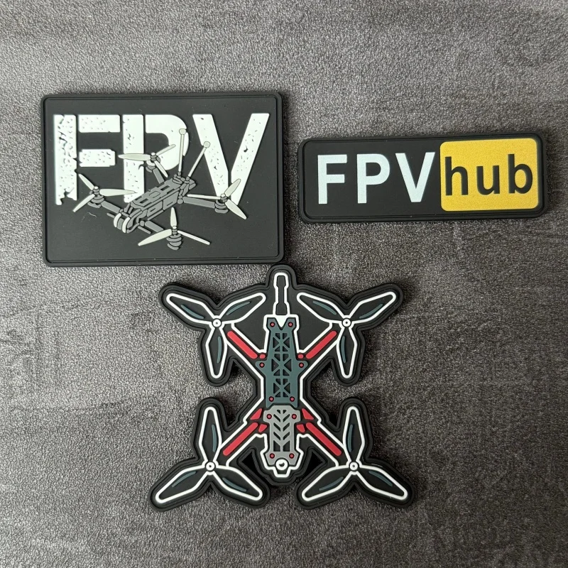 Parche táctico FPV de PVC con velcro para ropa y mochilas - imagen 3