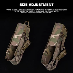 Bolsa táctica MOLLE para walkie talkie ajustable