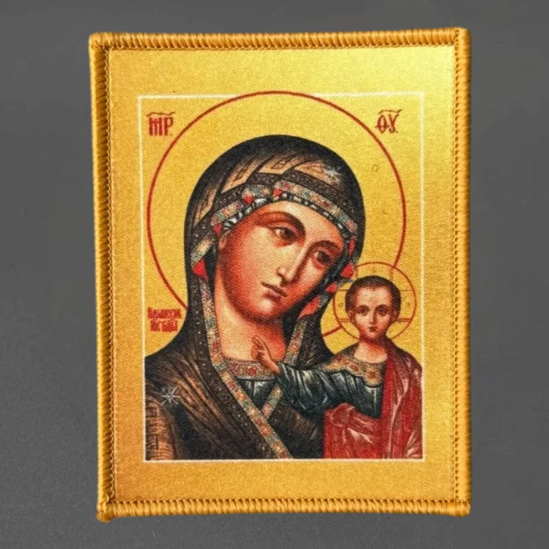 Parche táctico icono Nuestra Señora de Kazán gancho y bucle - imagen 5