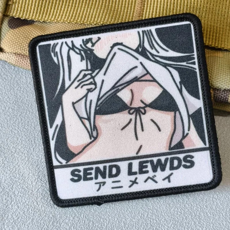 Parche táctico estampado chica anime – para gancho y bucle - imagen 3
